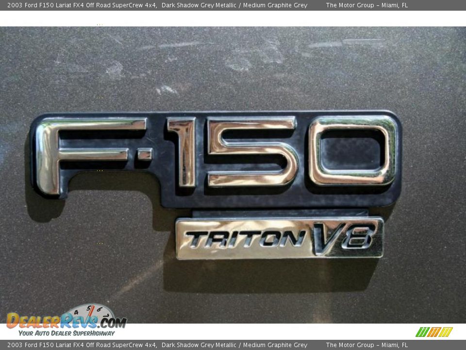 2003 Ford F150 Lariat FX4 Off Road SuperCrew 4x4 Dark Shadow Grey Metallic / Medium Graphite Grey Photo #32