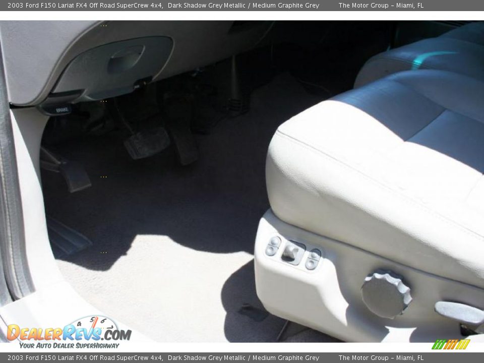 2003 Ford F150 Lariat FX4 Off Road SuperCrew 4x4 Dark Shadow Grey Metallic / Medium Graphite Grey Photo #35