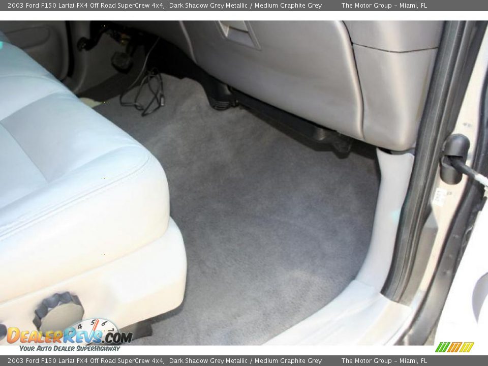 2003 Ford F150 Lariat FX4 Off Road SuperCrew 4x4 Dark Shadow Grey Metallic / Medium Graphite Grey Photo #36