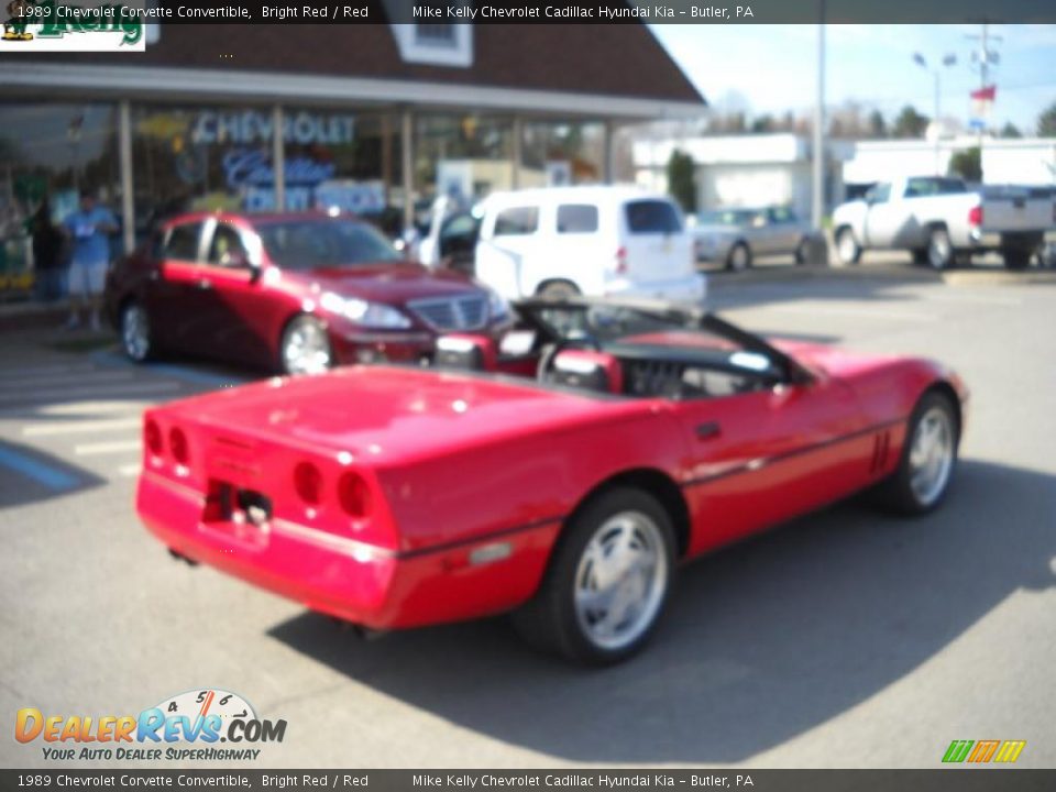 1989 Chevrolet Corvette Convertible Bright Red / Red Photo #3