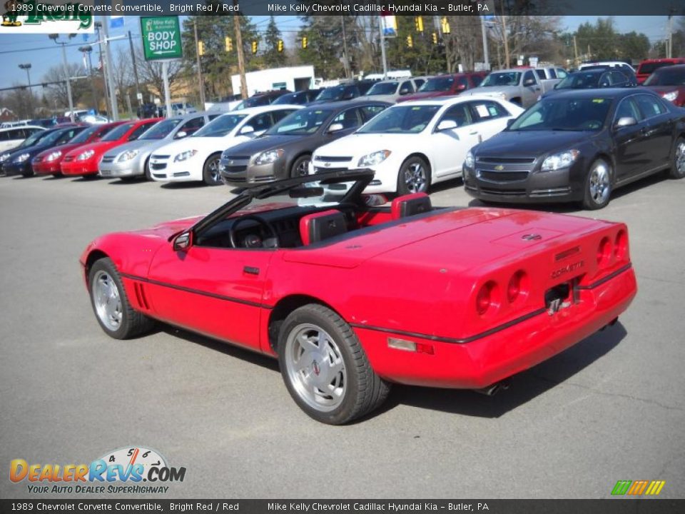 1989 Chevrolet Corvette Convertible Bright Red / Red Photo #5