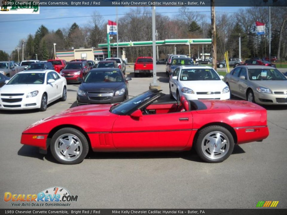 1989 Chevrolet Corvette Convertible Bright Red / Red Photo #6
