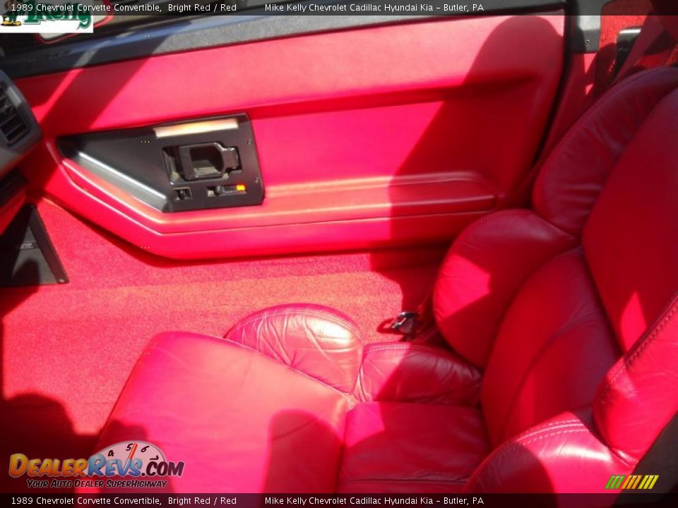 1989 Chevrolet Corvette Convertible Bright Red / Red Photo #9