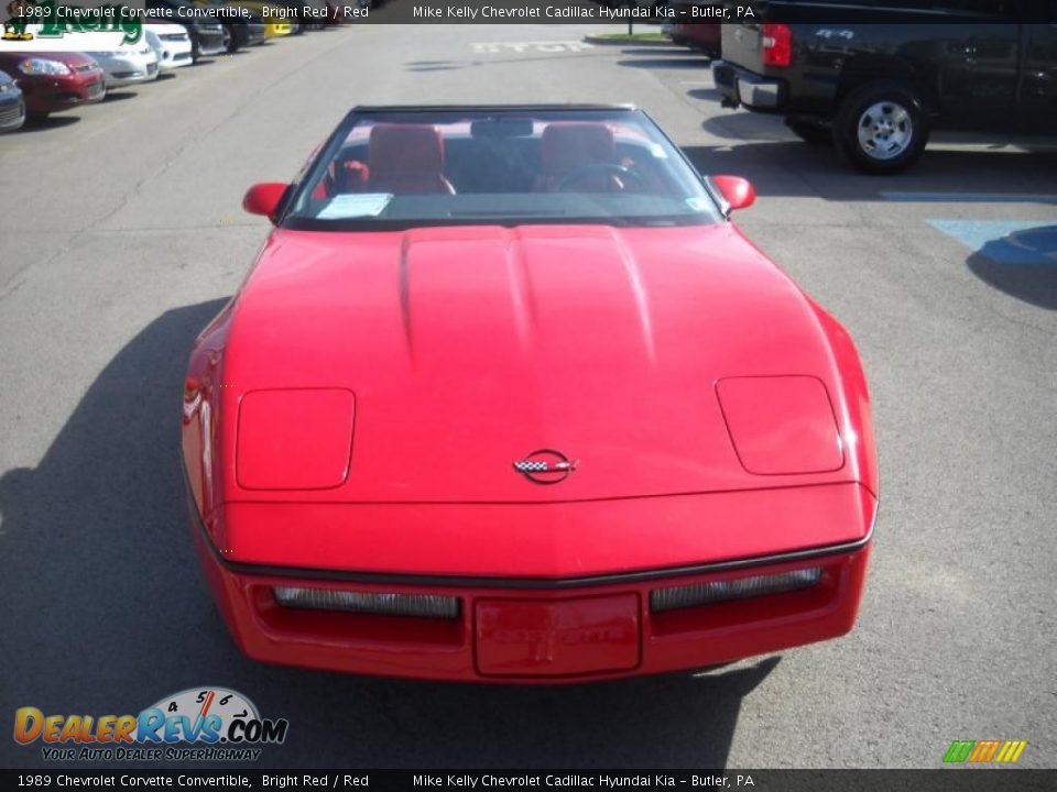 1989 Chevrolet Corvette Convertible Bright Red / Red Photo #13
