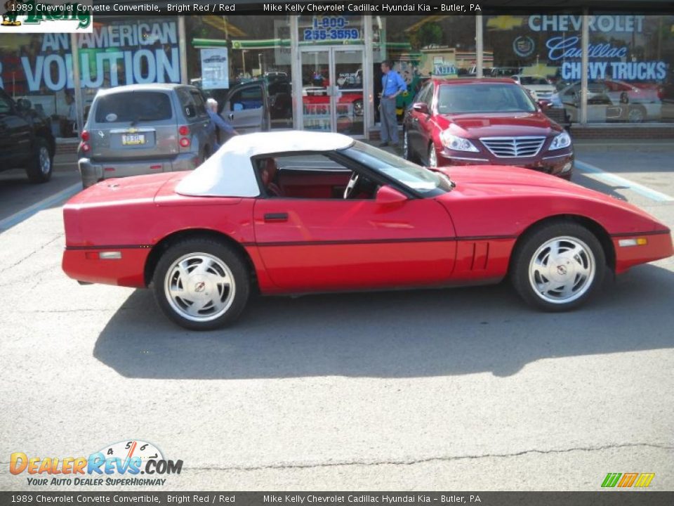1989 Chevrolet Corvette Convertible Bright Red / Red Photo #19