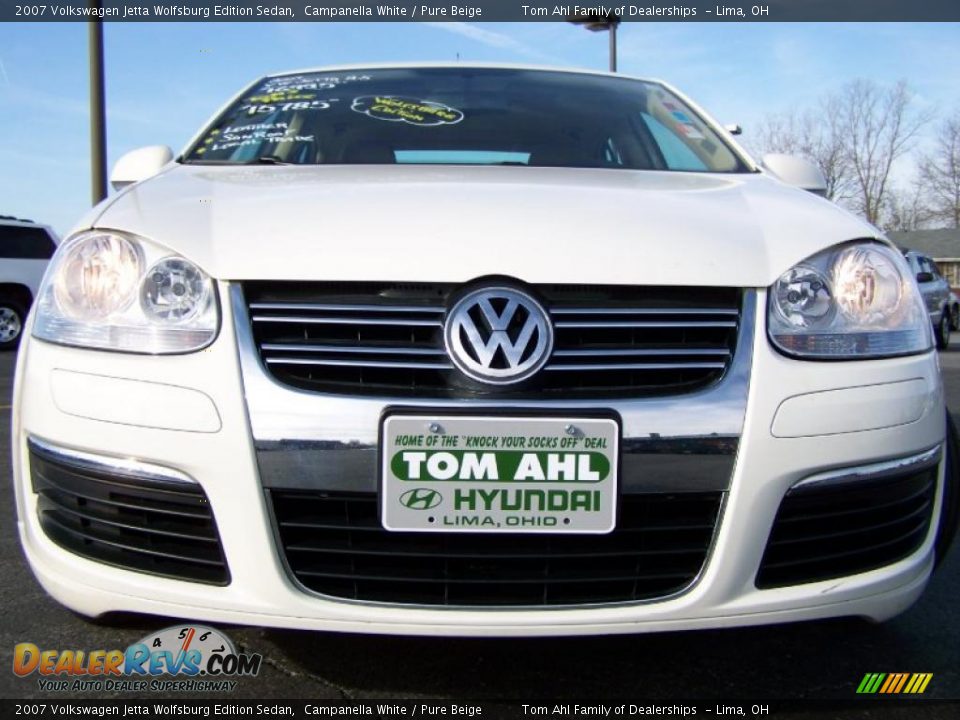 2007 Volkswagen Jetta Wolfsburg Edition Sedan Campanella White / Pure Beige Photo #3