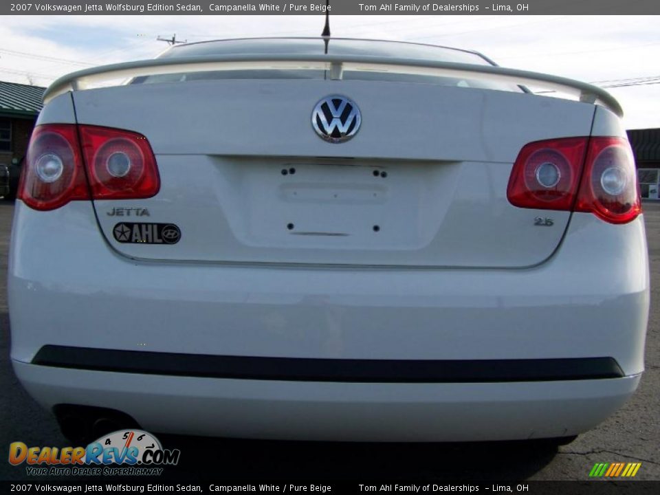 2007 Volkswagen Jetta Wolfsburg Edition Sedan Campanella White / Pure Beige Photo #6