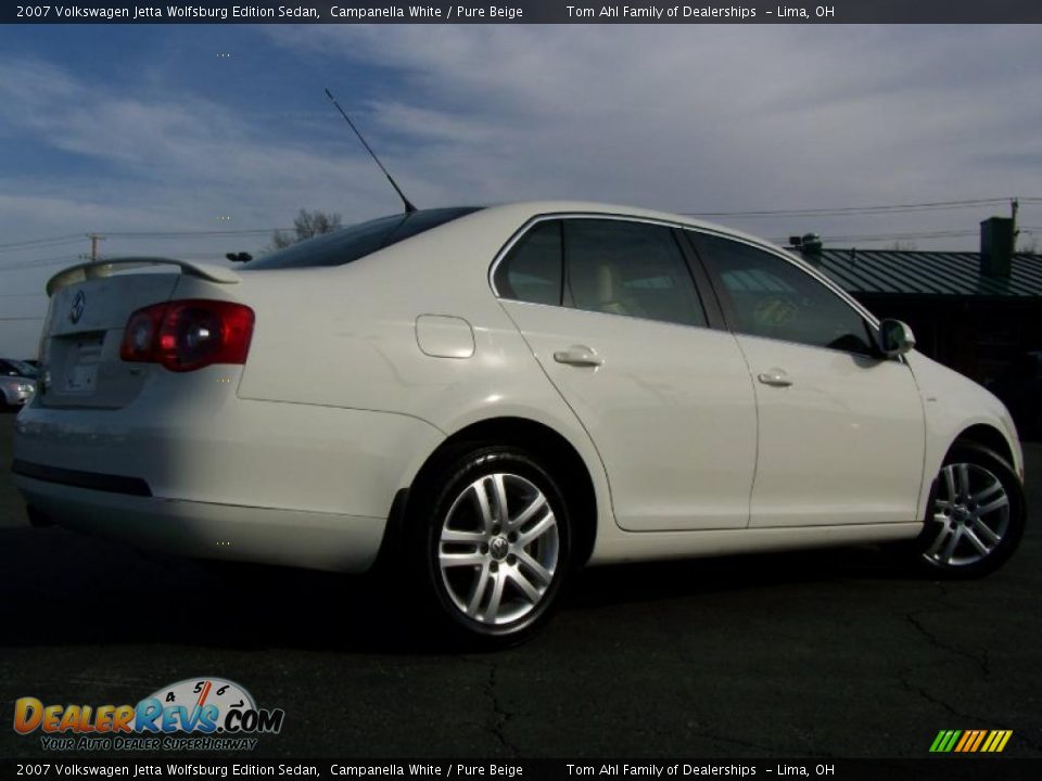 2007 Volkswagen Jetta Wolfsburg Edition Sedan Campanella White / Pure Beige Photo #7