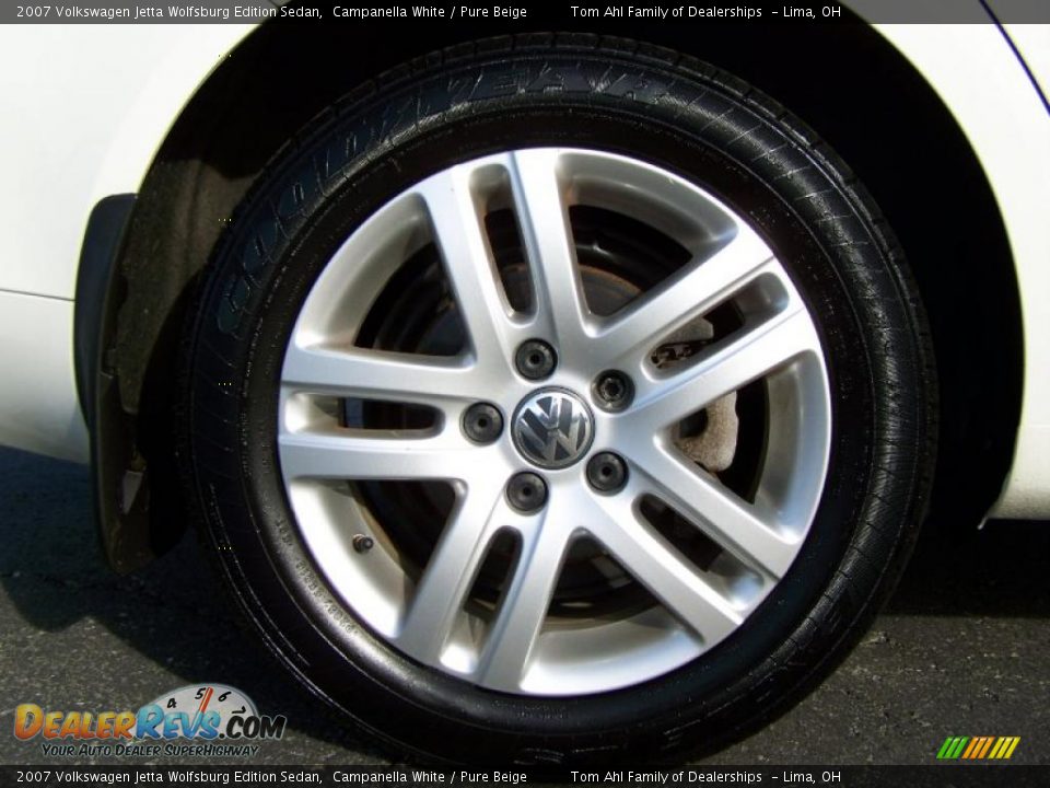 2007 Volkswagen Jetta Wolfsburg Edition Sedan Campanella White / Pure Beige Photo #8