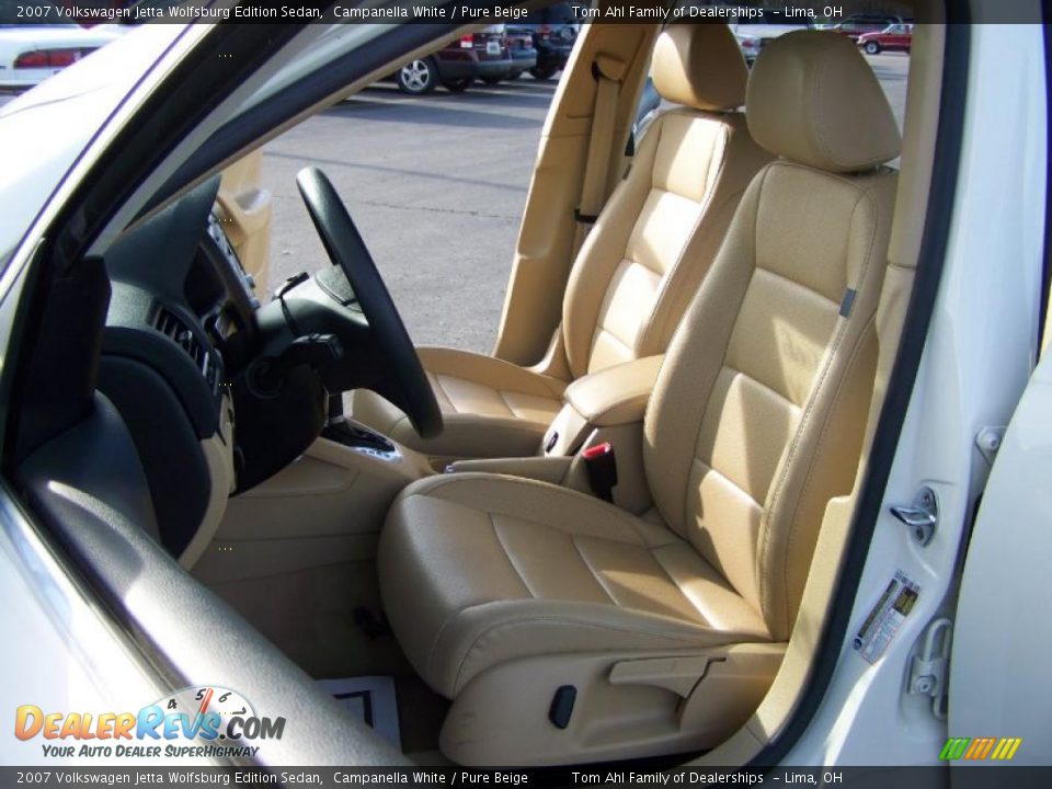 2007 Volkswagen Jetta Wolfsburg Edition Sedan Campanella White / Pure Beige Photo #9