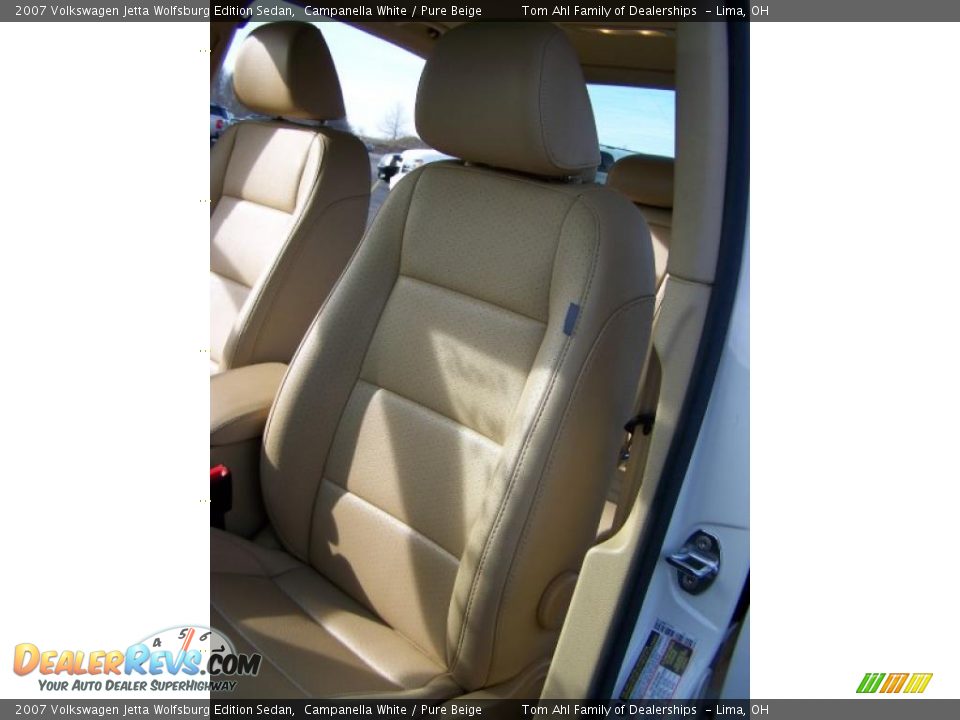 2007 Volkswagen Jetta Wolfsburg Edition Sedan Campanella White / Pure Beige Photo #10