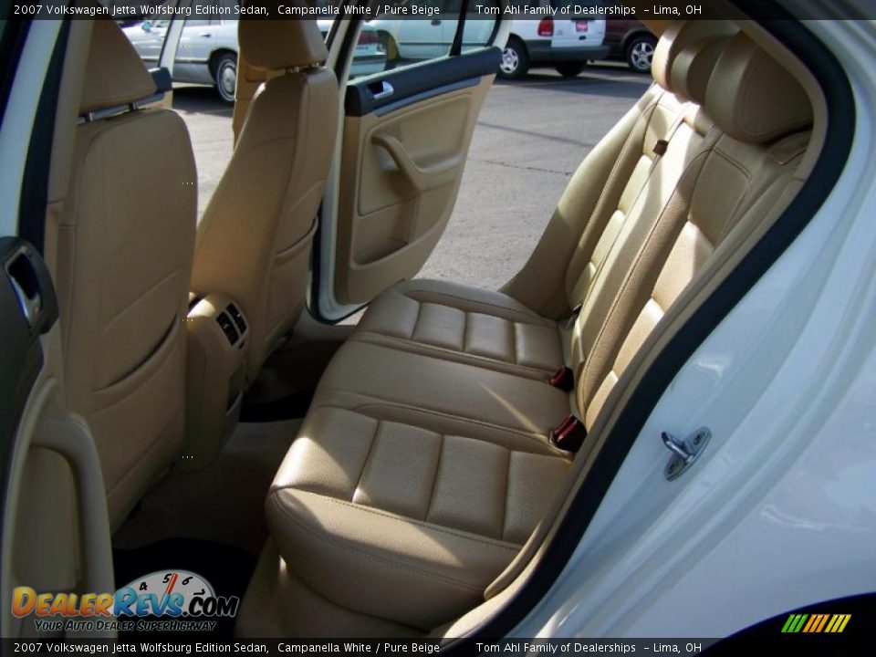 2007 Volkswagen Jetta Wolfsburg Edition Sedan Campanella White / Pure Beige Photo #13