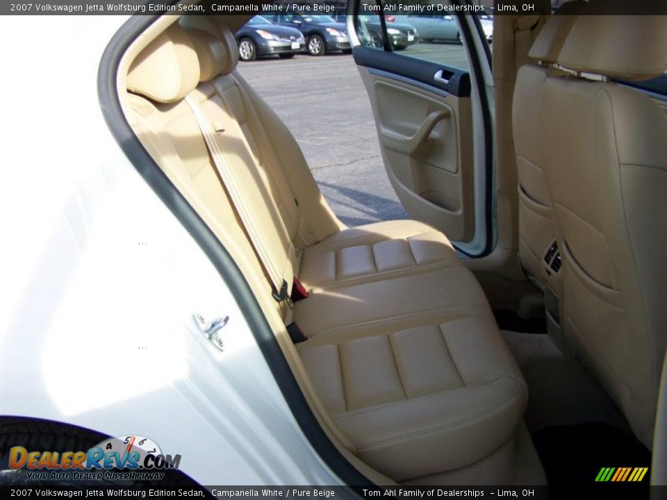 2007 Volkswagen Jetta Wolfsburg Edition Sedan Campanella White / Pure Beige Photo #15