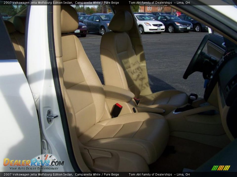2007 Volkswagen Jetta Wolfsburg Edition Sedan Campanella White / Pure Beige Photo #16