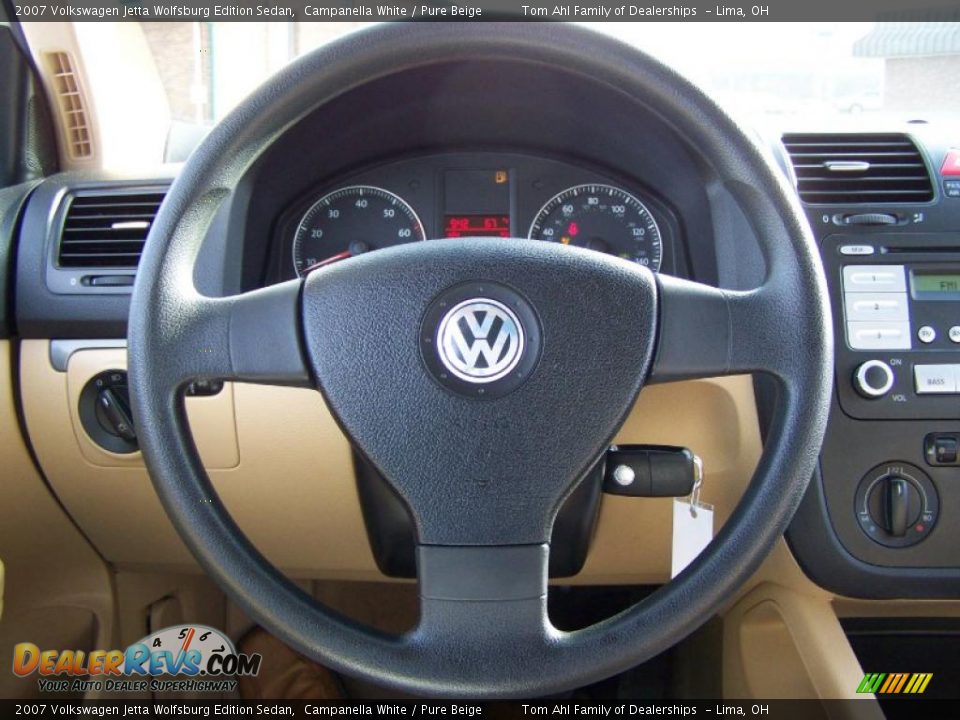 2007 Volkswagen Jetta Wolfsburg Edition Sedan Campanella White / Pure Beige Photo #21