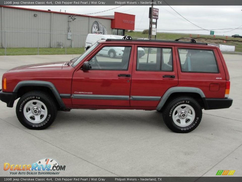 1998 Jeep Cherokee Classic 4x4 Chili Pepper Red Pearl / Mist Gray Photo #6