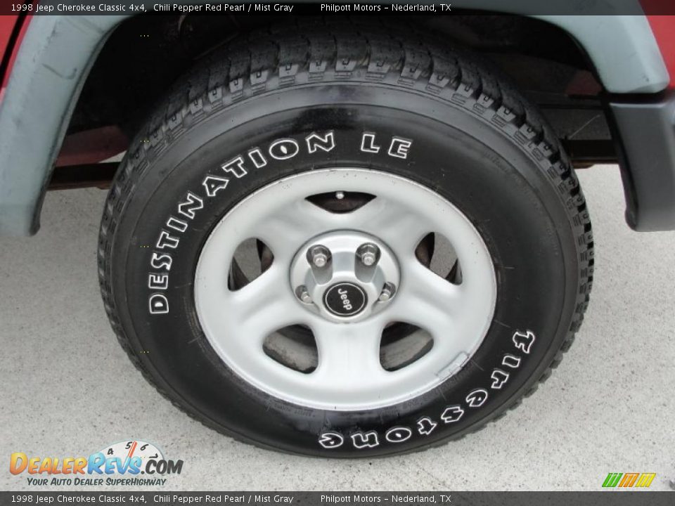 1998 Jeep Cherokee Classic 4x4 Chili Pepper Red Pearl / Mist Gray Photo #12
