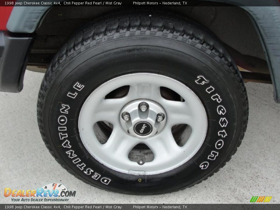1998 Jeep Cherokee Classic 4x4 Chili Pepper Red Pearl / Mist Gray Photo #13