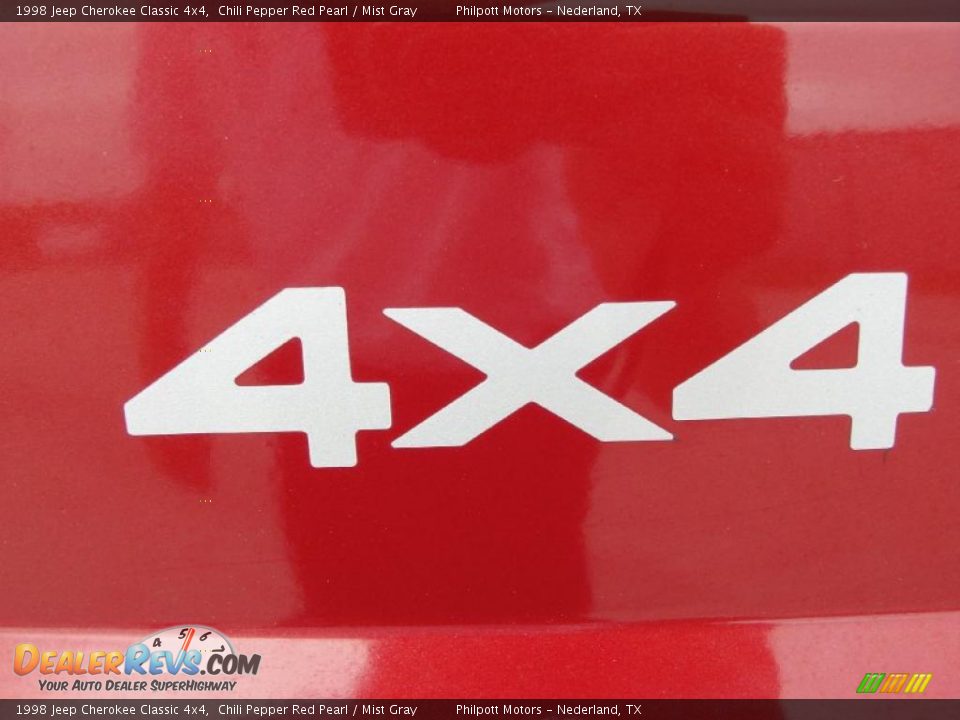 1998 Jeep Cherokee Classic 4x4 Chili Pepper Red Pearl / Mist Gray Photo #17