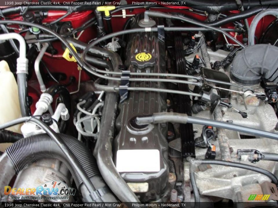 1998 Jeep Cherokee Classic 4x4 Chili Pepper Red Pearl / Mist Gray Photo #22