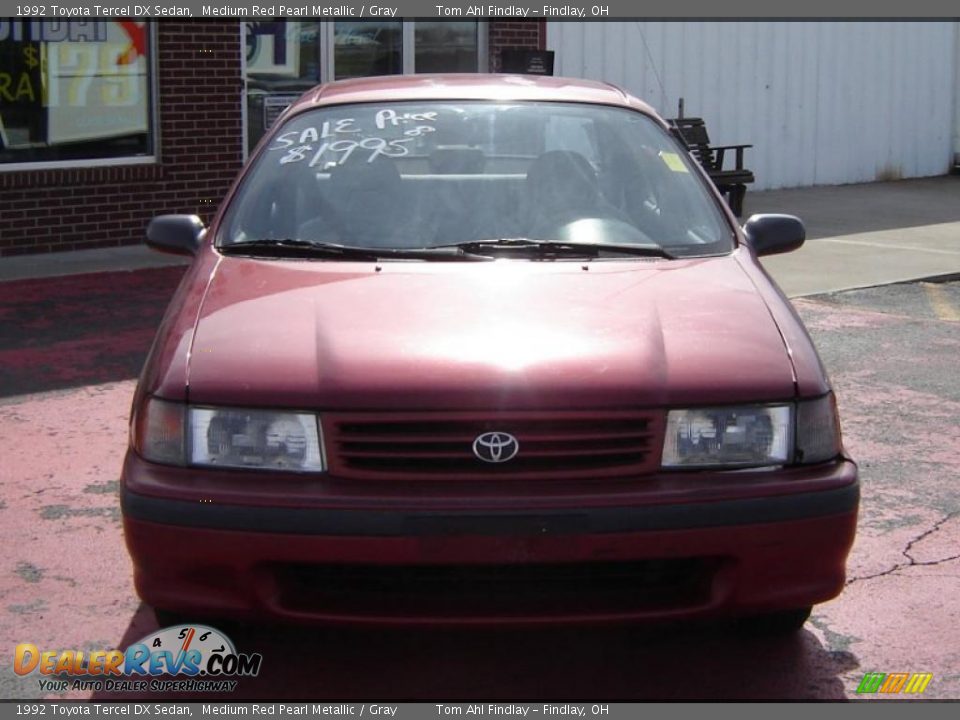 1992 Toyota Tercel DX Sedan Medium Red Pearl Metallic / Gray Photo #8