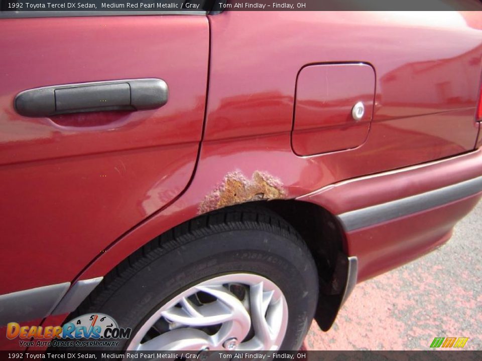 1992 Toyota Tercel DX Sedan Medium Red Pearl Metallic / Gray Photo #9