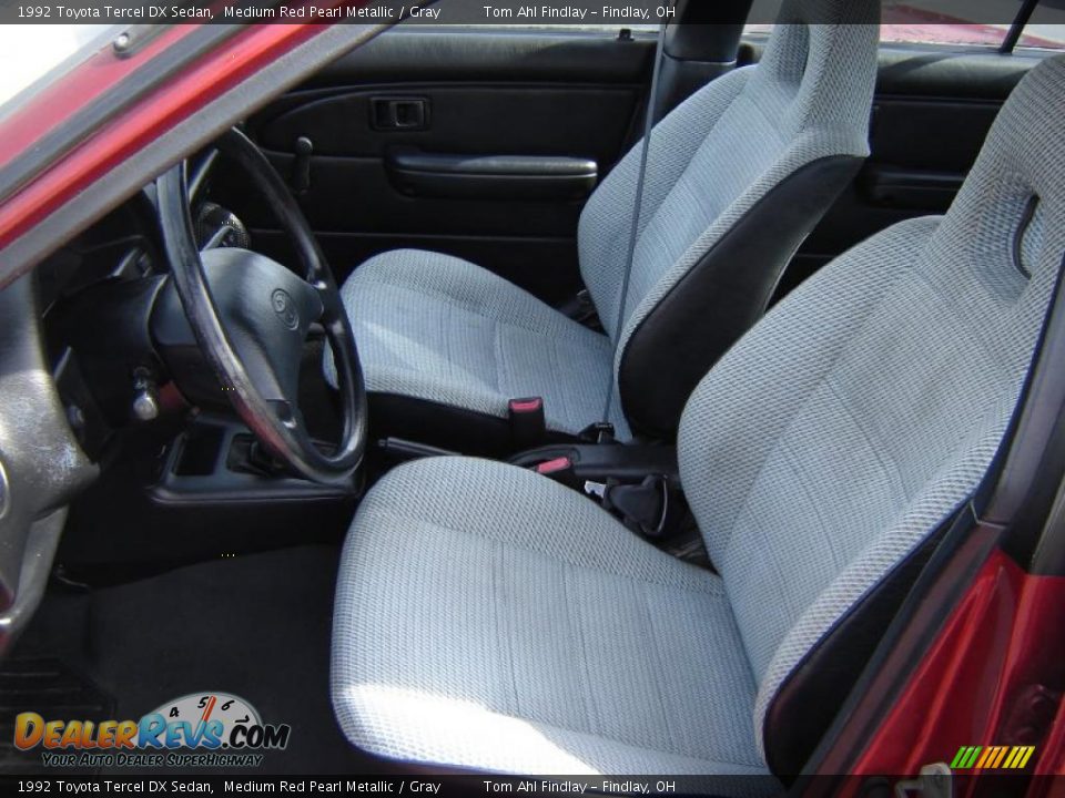 1992 Toyota Tercel DX Sedan Medium Red Pearl Metallic / Gray Photo #11
