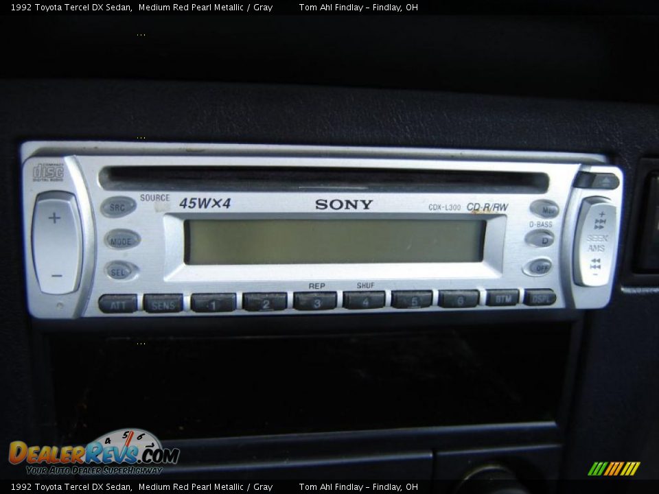 1992 Toyota Tercel DX Sedan Medium Red Pearl Metallic / Gray Photo #12