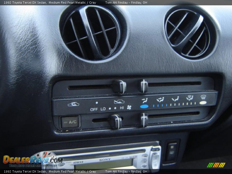 1992 Toyota Tercel DX Sedan Medium Red Pearl Metallic / Gray Photo #14