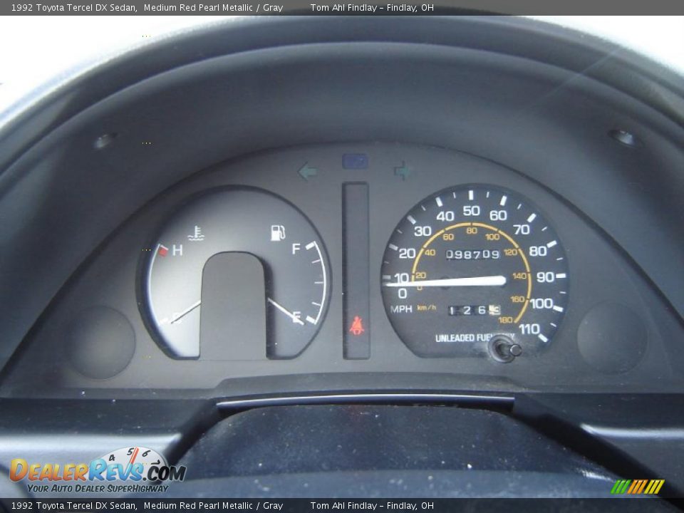 1992 Toyota Tercel DX Sedan Medium Red Pearl Metallic / Gray Photo #15