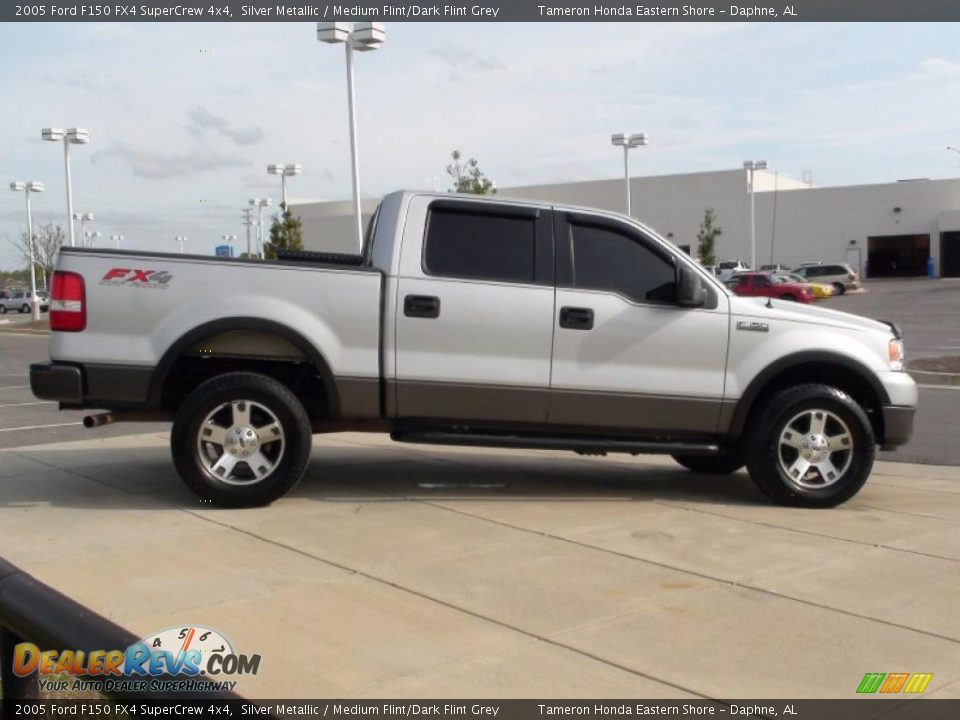 2005 Ford F150 FX4 SuperCrew 4x4 Silver Metallic / Medium Flint/Dark Flint Grey Photo #5