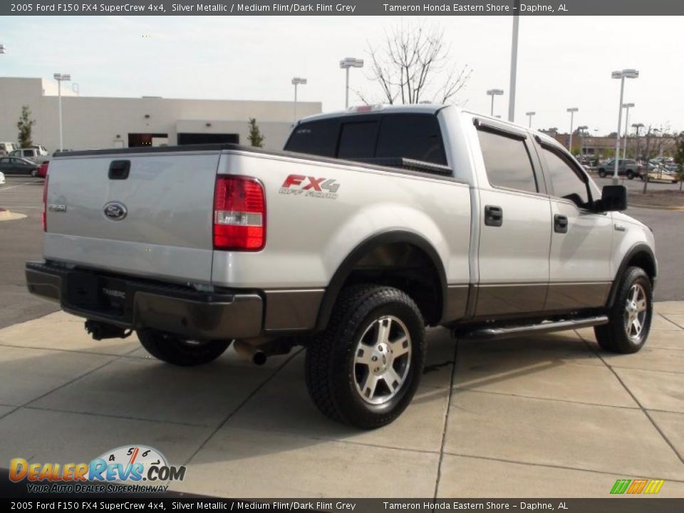 2005 Ford F150 FX4 SuperCrew 4x4 Silver Metallic / Medium Flint/Dark Flint Grey Photo #7