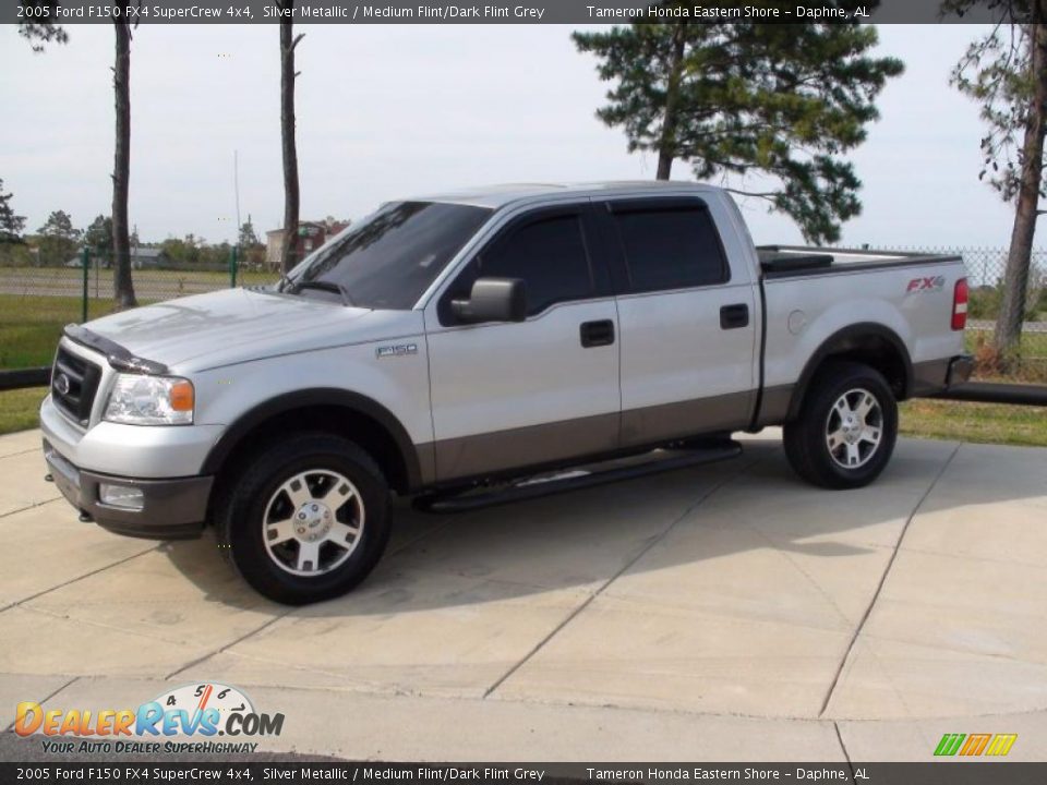 2005 Ford F150 FX4 SuperCrew 4x4 Silver Metallic / Medium Flint/Dark Flint Grey Photo #16