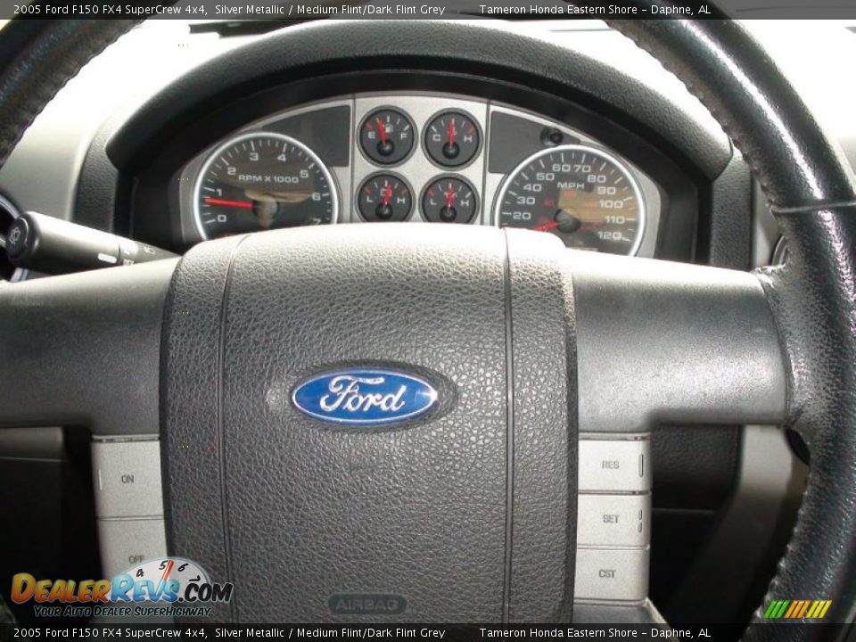 2005 Ford F150 FX4 SuperCrew 4x4 Silver Metallic / Medium Flint/Dark Flint Grey Photo #28