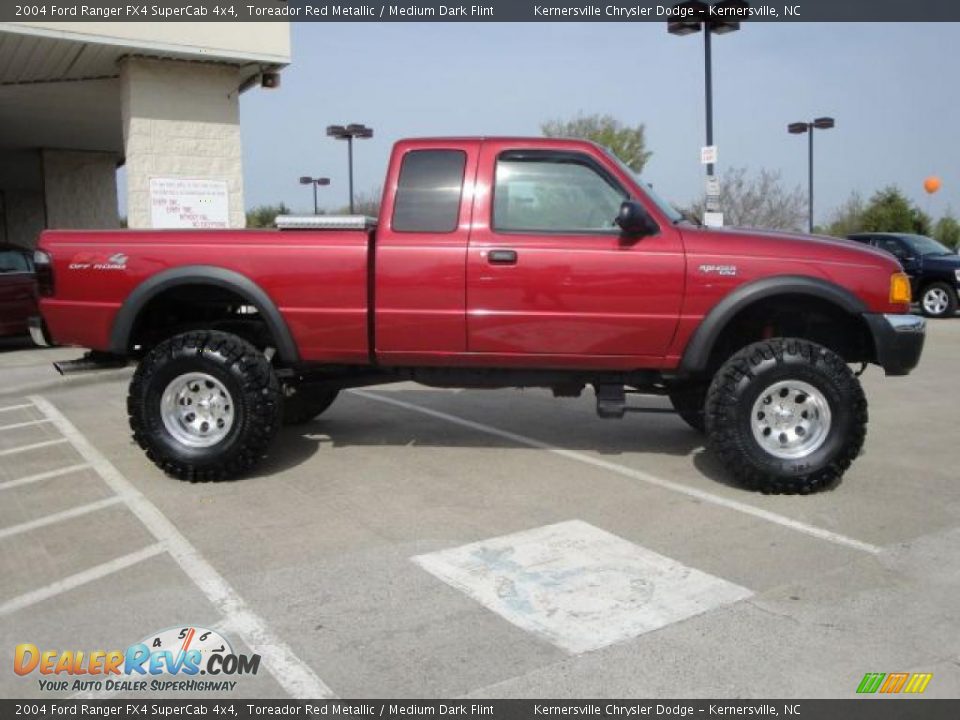2004 Ford Ranger FX4 SuperCab 4x4 Toreador Red Metallic / Medium Dark Flint Photo #2
