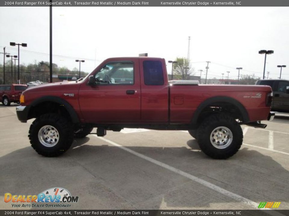 2004 Ford Ranger FX4 SuperCab 4x4 Toreador Red Metallic / Medium Dark Flint Photo #6