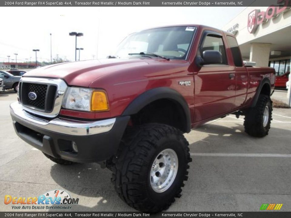 2004 Ford Ranger FX4 SuperCab 4x4 Toreador Red Metallic / Medium Dark Flint Photo #7