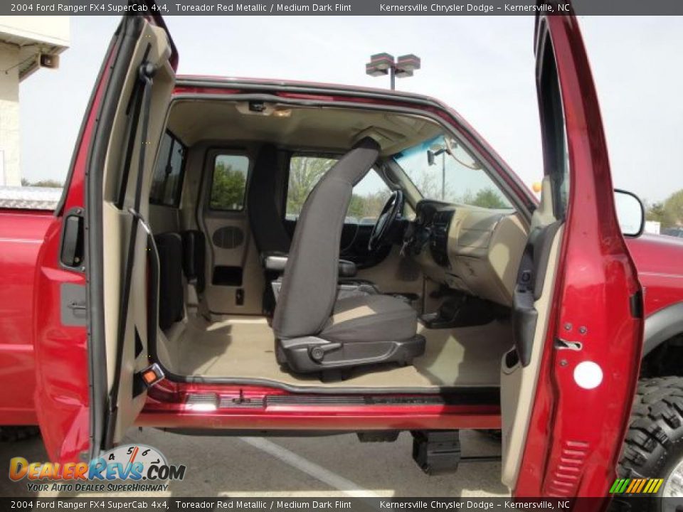 2004 Ford Ranger FX4 SuperCab 4x4 Toreador Red Metallic / Medium Dark Flint Photo #17