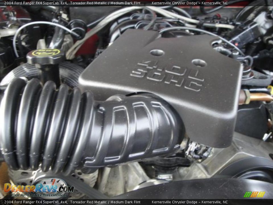2004 Ford Ranger FX4 SuperCab 4x4 Toreador Red Metallic / Medium Dark Flint Photo #24