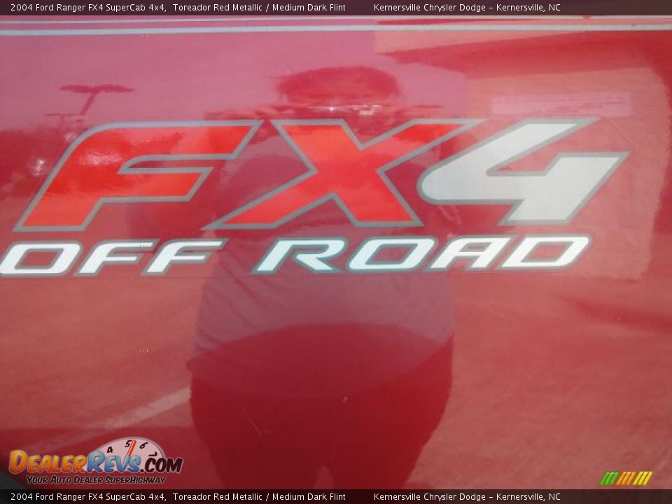 2004 Ford Ranger FX4 SuperCab 4x4 Toreador Red Metallic / Medium Dark Flint Photo #25