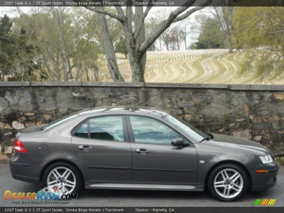 2007 Saab 9-3 2.0T Sport Sedan Smoke Beige Metallic / Parchment Photo #3