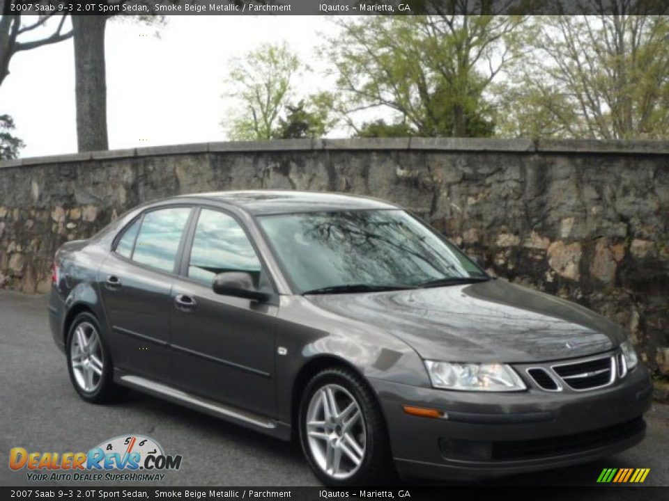 2007 Saab 9-3 2.0T Sport Sedan Smoke Beige Metallic / Parchment Photo #4