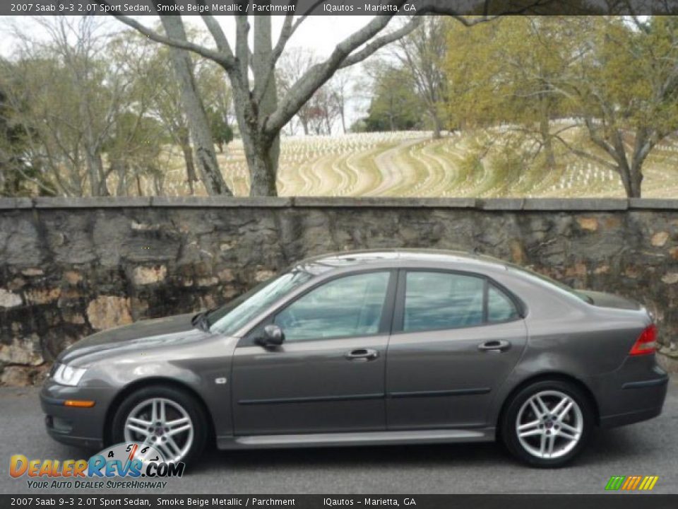 2007 Saab 9-3 2.0T Sport Sedan Smoke Beige Metallic / Parchment Photo #13