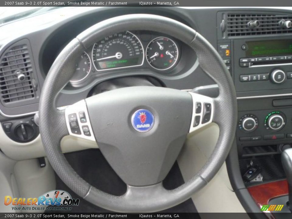 2007 Saab 9-3 2.0T Sport Sedan Smoke Beige Metallic / Parchment Photo #22