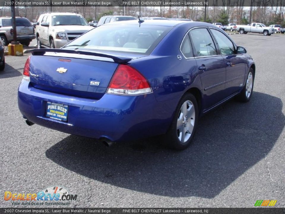 2007 Chevrolet Impala SS Laser Blue Metallic / Neutral Beige Photo #4