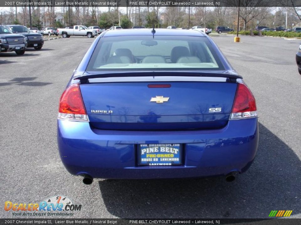 2007 Chevrolet Impala SS Laser Blue Metallic / Neutral Beige Photo #5