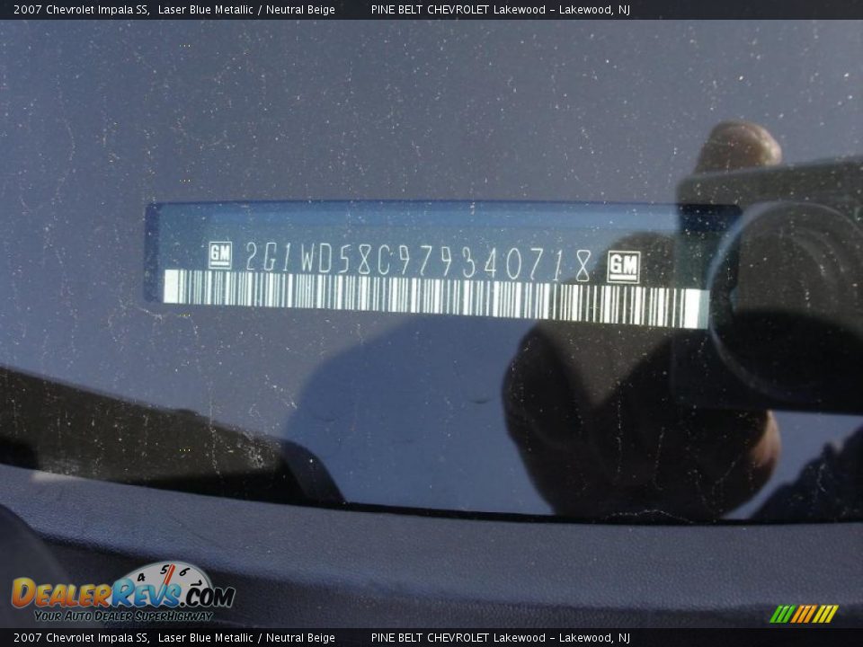 2007 Chevrolet Impala SS Laser Blue Metallic / Neutral Beige Photo #16