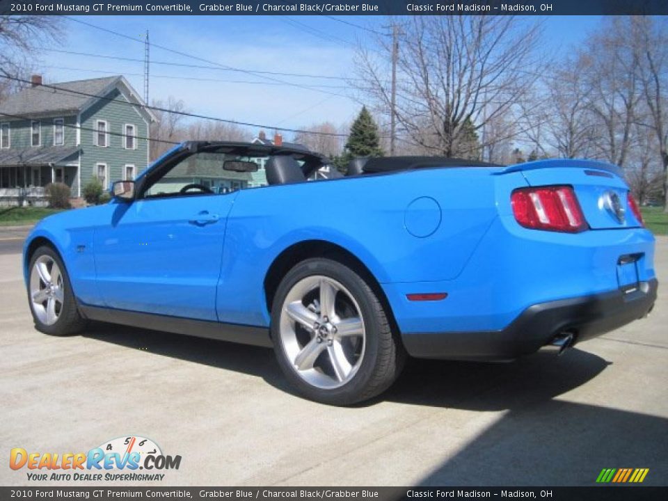 2010 Ford Mustang GT Premium Convertible Grabber Blue / Charcoal Black/Grabber Blue Photo #6