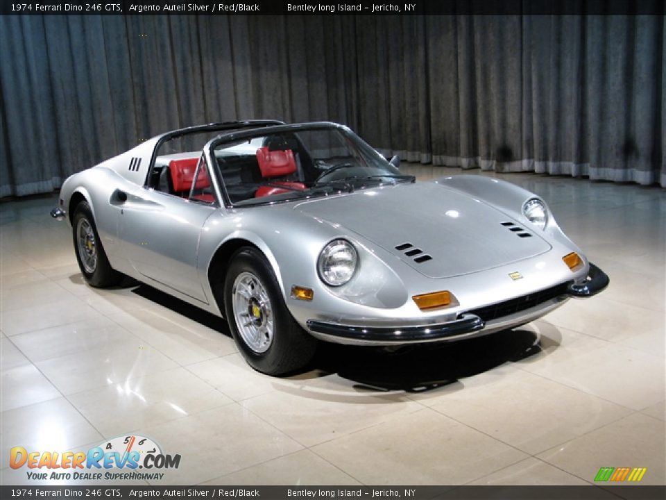 1974 Ferrari Dino 246 GTS Argento Auteil Silver / Red/Black Photo #3