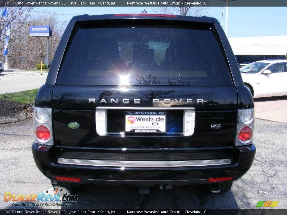 2007 Land Rover Range Rover HSE Java Black Pearl / Sand/Jet Photo #4